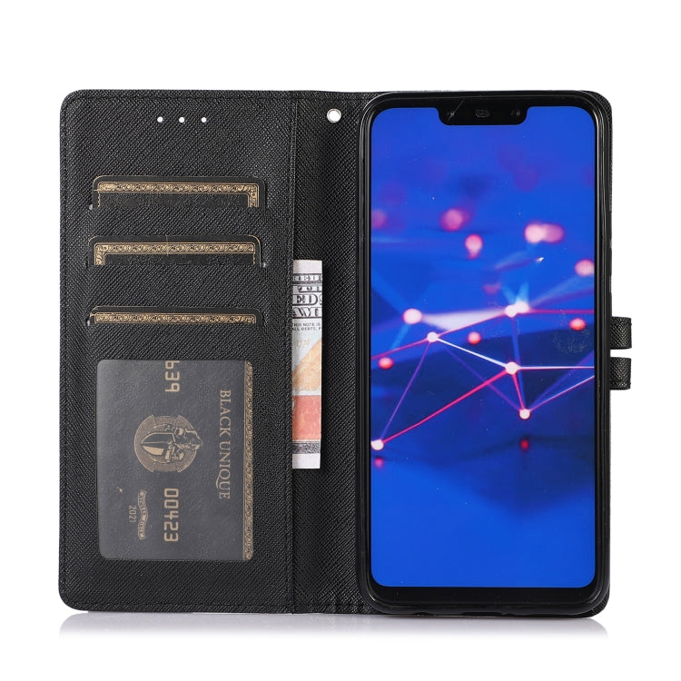 For Huawei Mate 20 lite Cross Texture Horizontal Flip Leather Phone Case