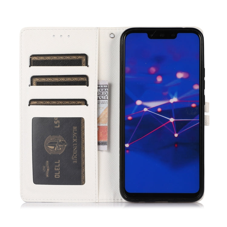 For Huawei Mate 20 lite Cross Texture Horizontal Flip Leather Phone Case