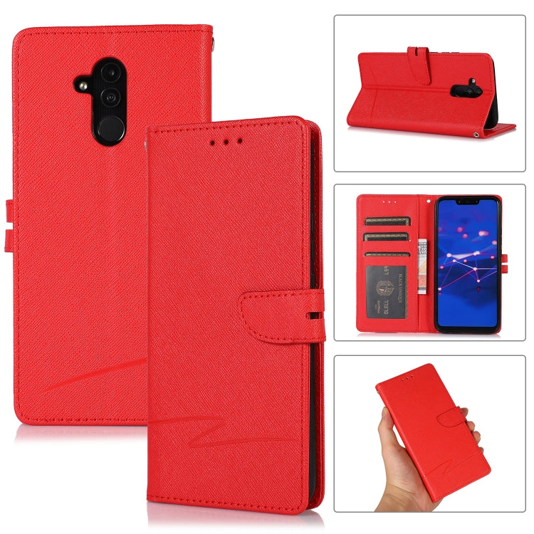 For Huawei Mate 20 lite Cross Texture Horizontal Flip Leather Phone Case