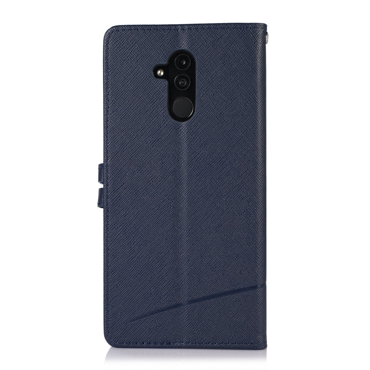 For Huawei Mate 20 lite Cross Texture Horizontal Flip Leather Phone Case