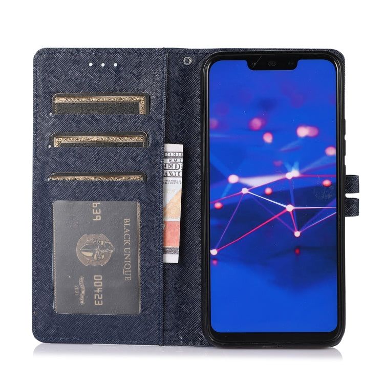 For Huawei Mate 20 lite Cross Texture Horizontal Flip Leather Phone Case
