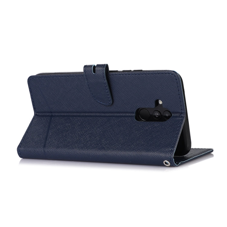 For Huawei Mate 20 lite Cross Texture Horizontal Flip Leather Phone Case