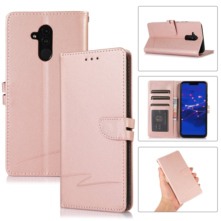 For Huawei Mate 20 lite Cross Texture Horizontal Flip Leather Phone Case