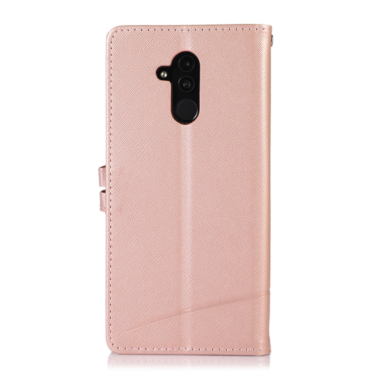 For Huawei Mate 20 lite Cross Texture Horizontal Flip Leather Phone Case