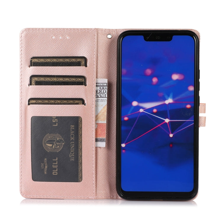 For Huawei Mate 20 lite Cross Texture Horizontal Flip Leather Phone Case