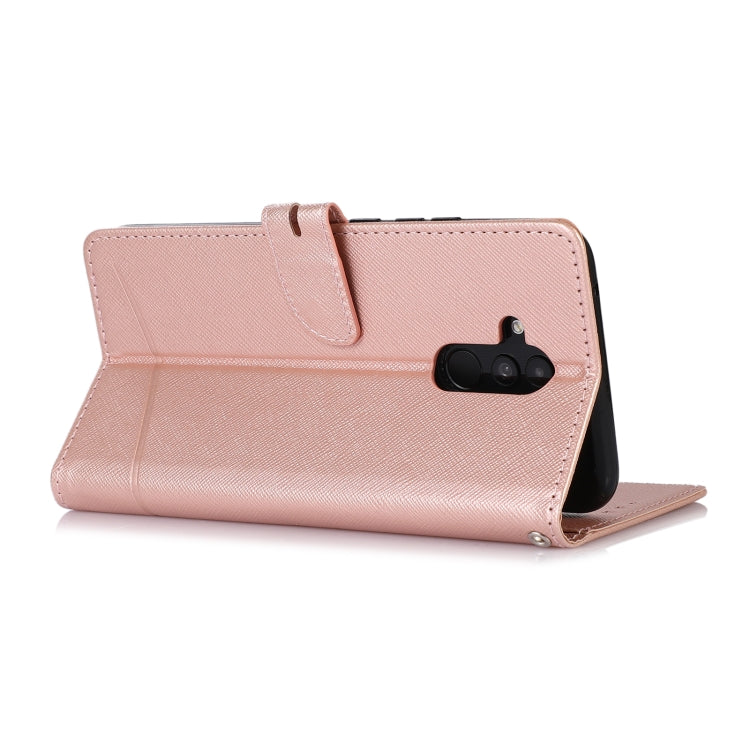 For Huawei Mate 20 lite Cross Texture Horizontal Flip Leather Phone Case