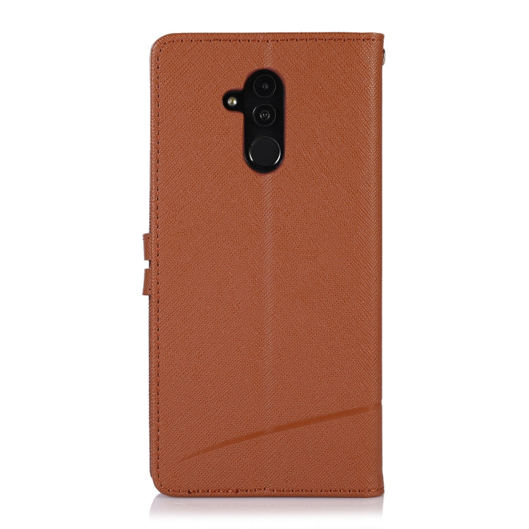 For Huawei Mate 20 lite Cross Texture Horizontal Flip Leather Phone Case