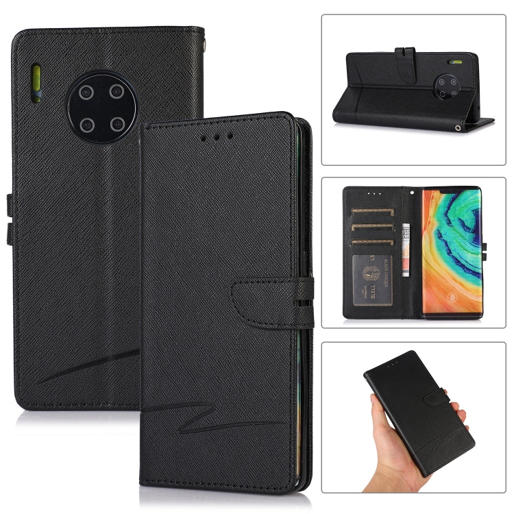For Huawei Mate 30 Pro Cross Texture Horizontal Flip Leather Phone Case