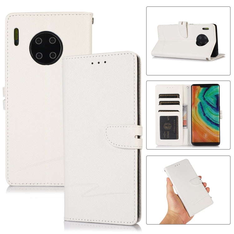 For Huawei Mate 30 Pro Cross Texture Horizontal Flip Leather Phone Case