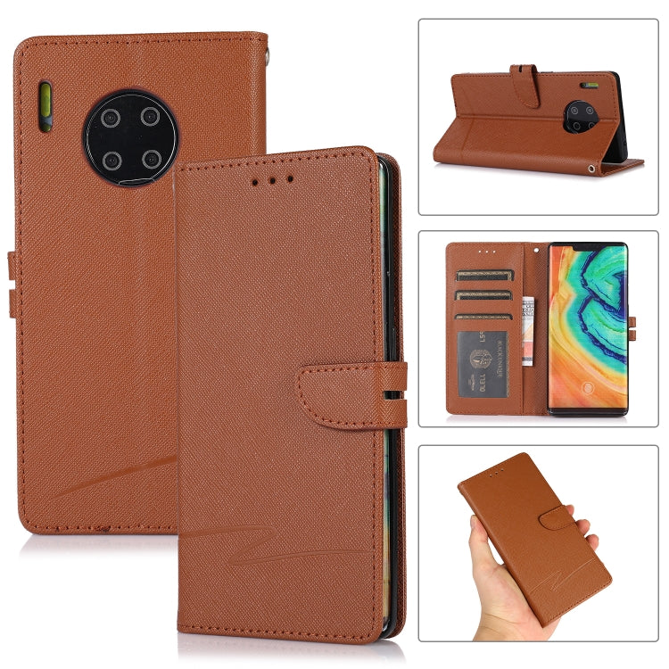 For Huawei Mate 30 Pro Cross Texture Horizontal Flip Leather Phone Case