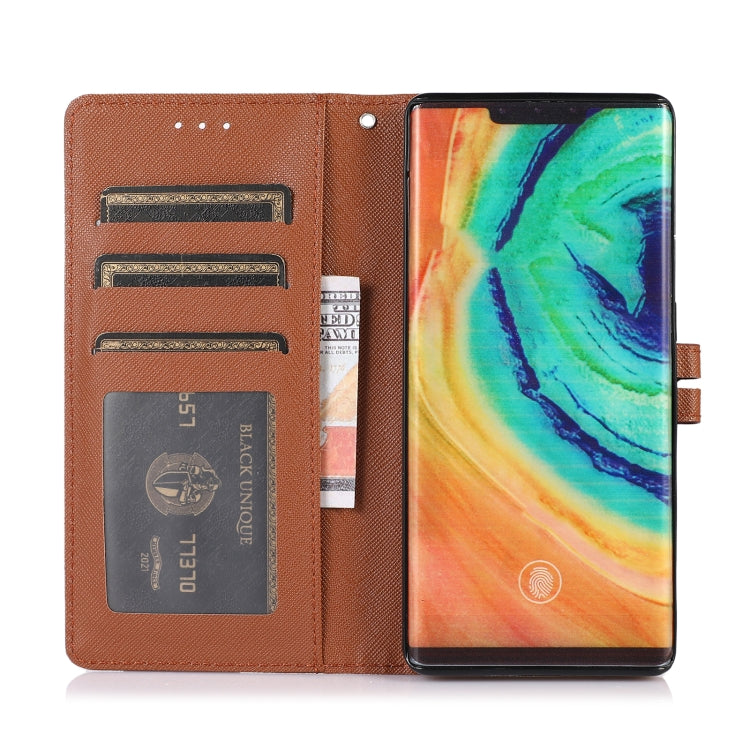For Huawei Mate 30 Pro Cross Texture Horizontal Flip Leather Phone Case