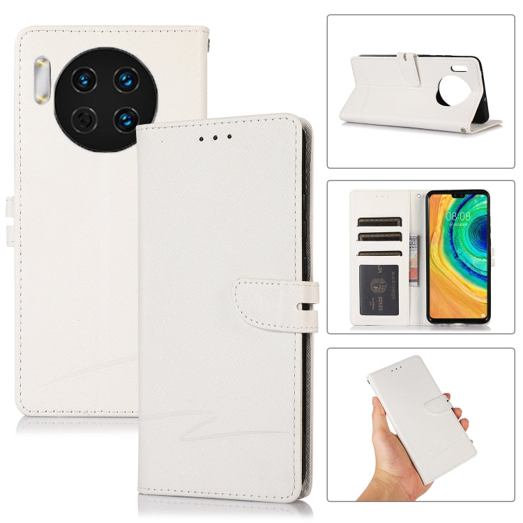 For Huawei Mate 30 Cross Texture Horizontal Flip Leather Phone Case