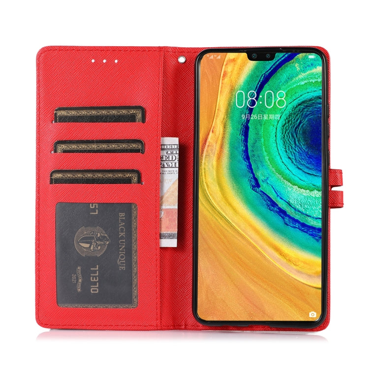 For Huawei Mate 30 Cross Texture Horizontal Flip Leather Phone Case