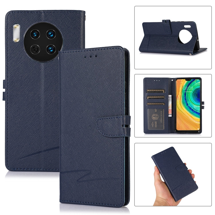 For Huawei Mate 30 Cross Texture Horizontal Flip Leather Phone Case