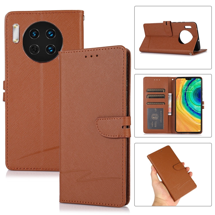 For Huawei Mate 30 Cross Texture Horizontal Flip Leather Phone Case