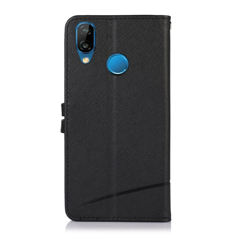 For Huawei P20 lite Cross Texture Horizontal Flip Leather Phone Case