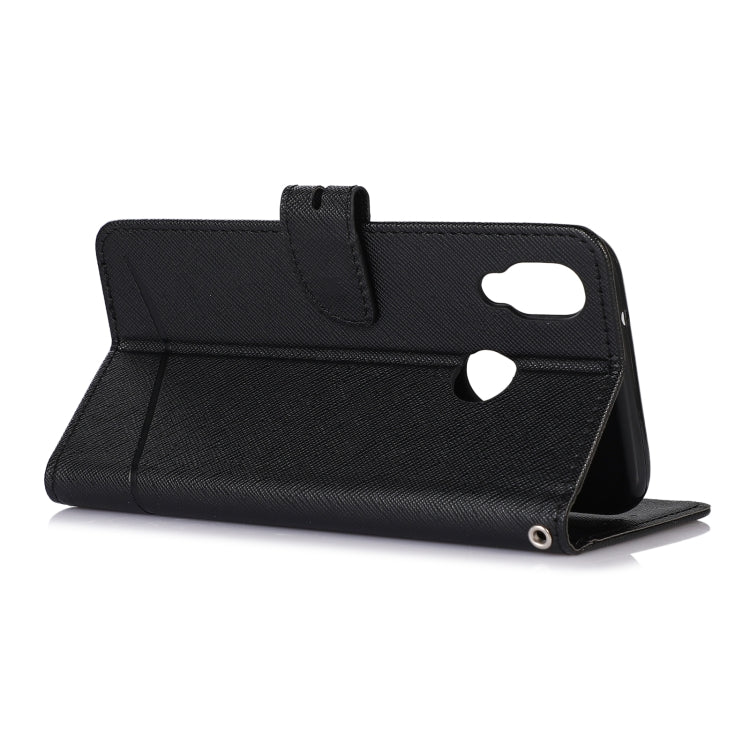 For Huawei P20 lite Cross Texture Horizontal Flip Leather Phone Case