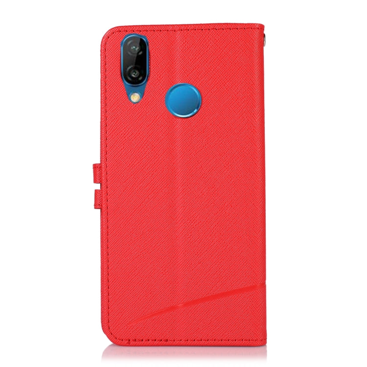For Huawei P20 lite Cross Texture Horizontal Flip Leather Phone Case
