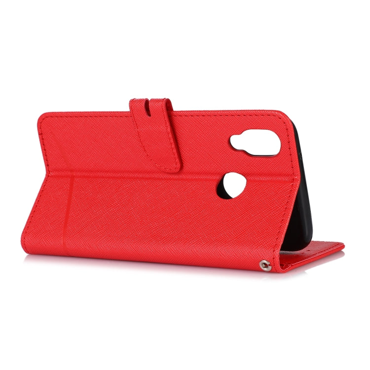 For Huawei P20 lite Cross Texture Horizontal Flip Leather Phone Case