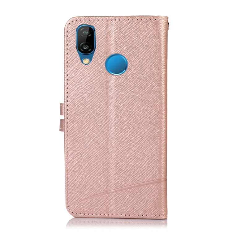 For Huawei P20 lite Cross Texture Horizontal Flip Leather Phone Case