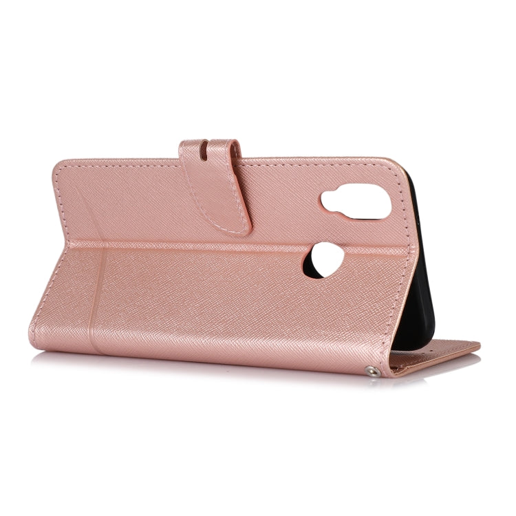 For Huawei P20 lite Cross Texture Horizontal Flip Leather Phone Case