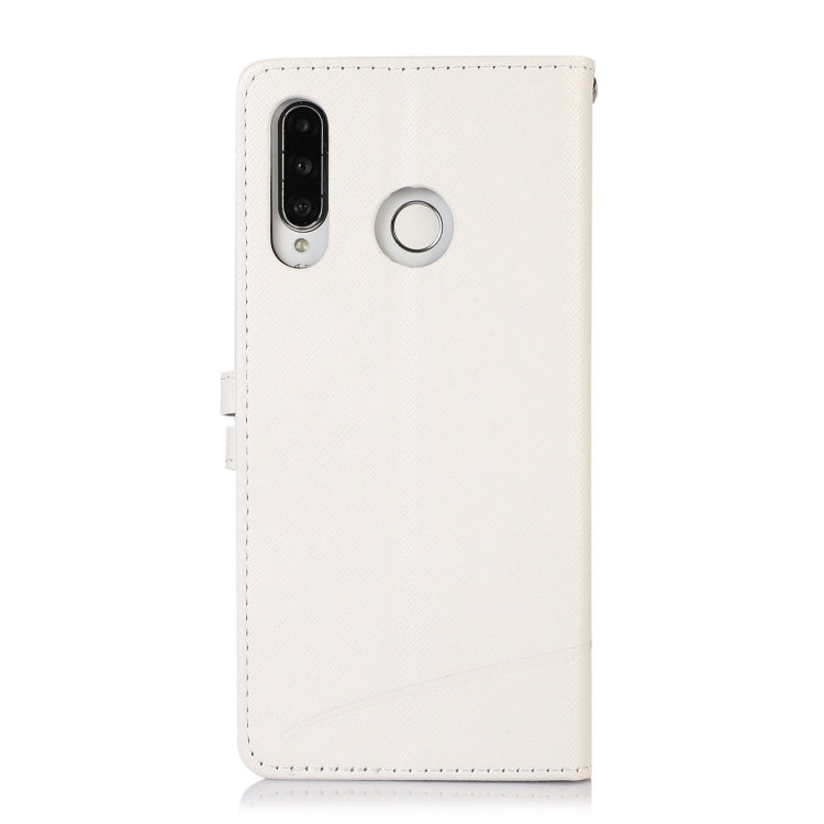 For Huawei P30 lite Cross Texture Horizontal Flip Leather Phone Case