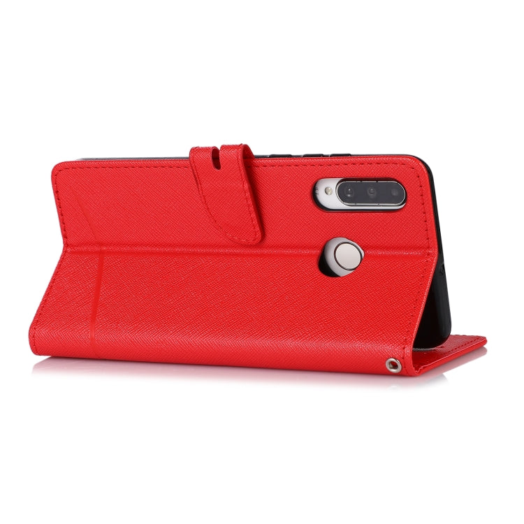 For Huawei P30 lite Cross Texture Horizontal Flip Leather Phone Case