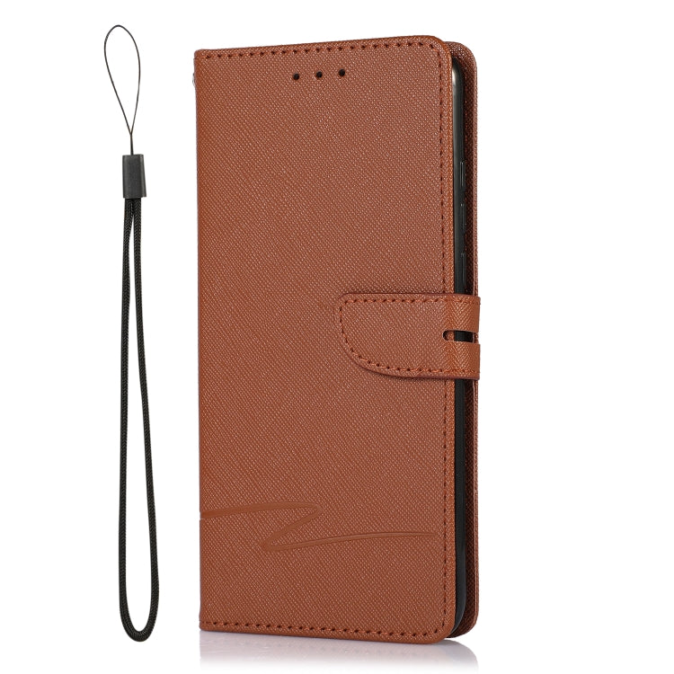 For Huawei P30 lite Cross Texture Horizontal Flip Leather Phone Case
