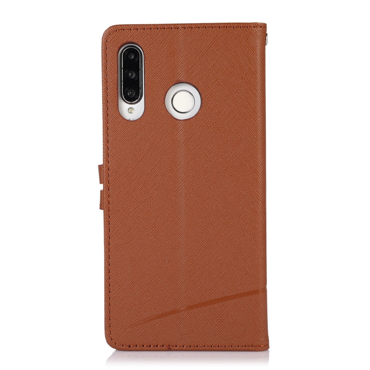 For Huawei P30 lite Cross Texture Horizontal Flip Leather Phone Case
