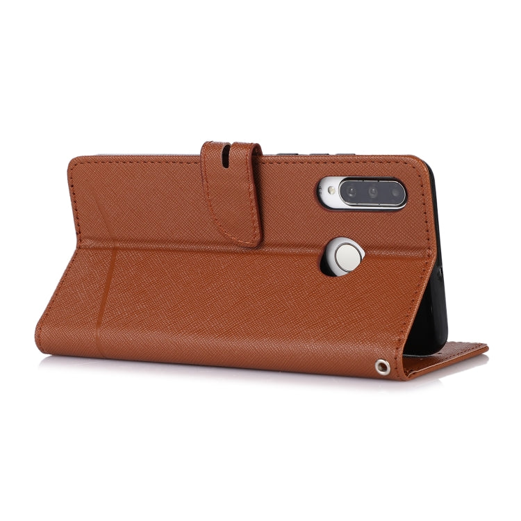 For Huawei P30 lite Cross Texture Horizontal Flip Leather Phone Case