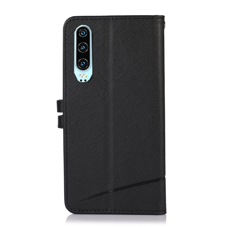For Huawei P30 Cross Texture Horizontal Flip Leather Phone Case