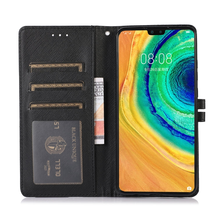 For Huawei P30 Cross Texture Horizontal Flip Leather Phone Case