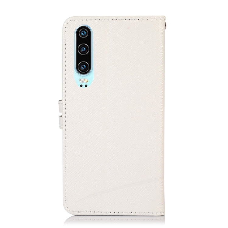 For Huawei P30 Cross Texture Horizontal Flip Leather Phone Case