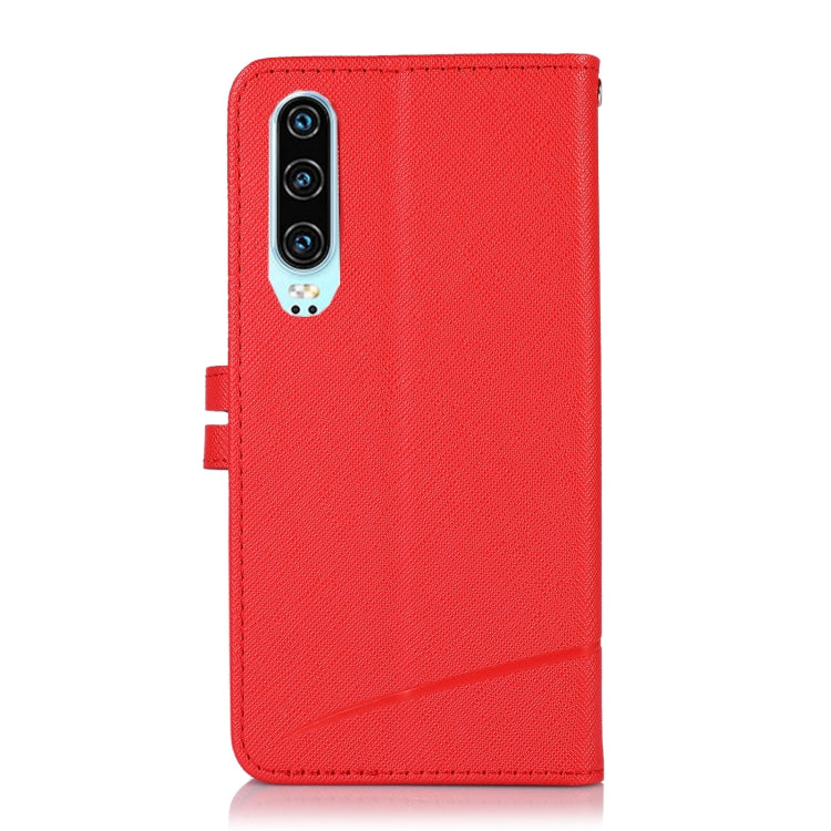 For Huawei P30 Cross Texture Horizontal Flip Leather Phone Case