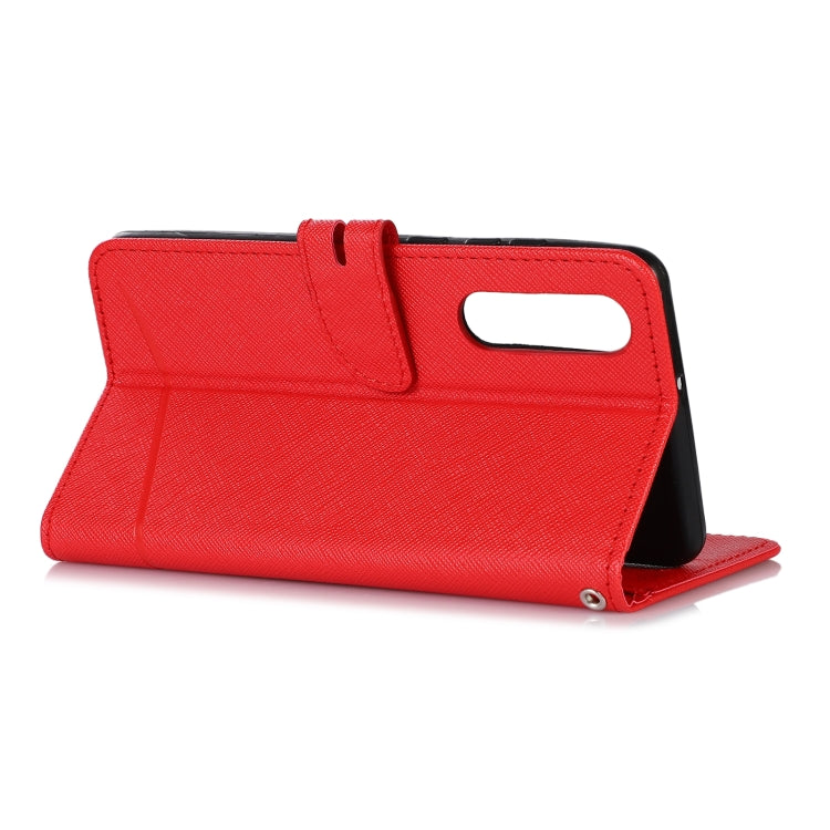 For Huawei P30 Cross Texture Horizontal Flip Leather Phone Case