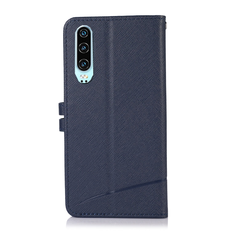 For Huawei P30 Cross Texture Horizontal Flip Leather Phone Case