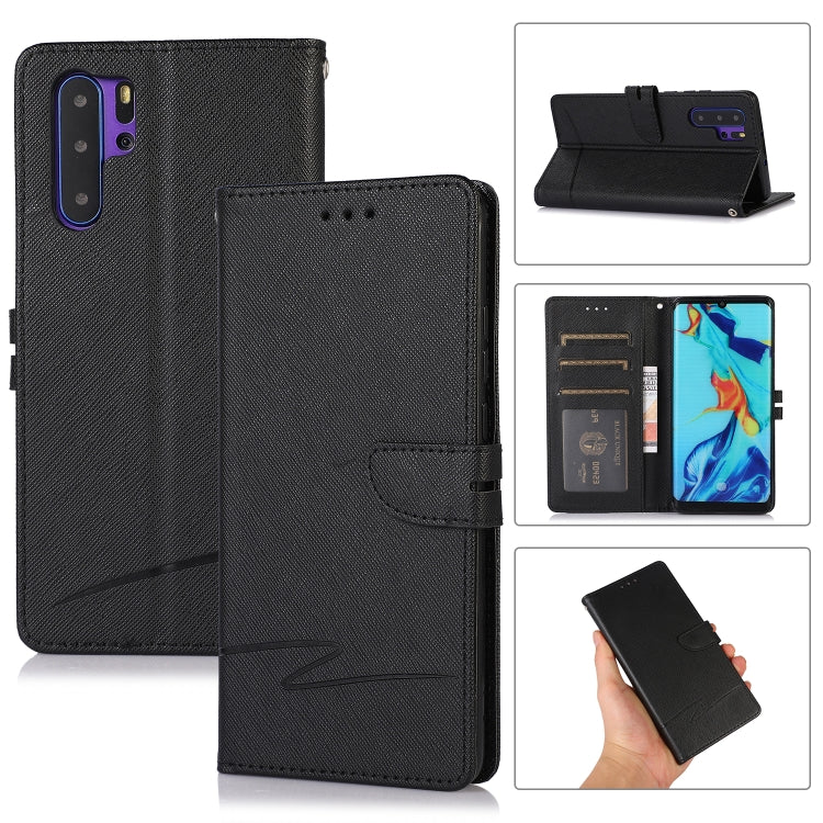 For Huawei P30 Pro Cross Texture Horizontal Flip Leather Phone Case