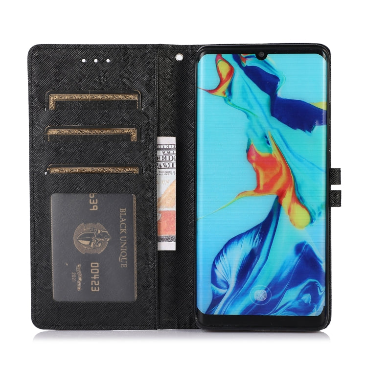 For Huawei P30 Pro Cross Texture Horizontal Flip Leather Phone Case