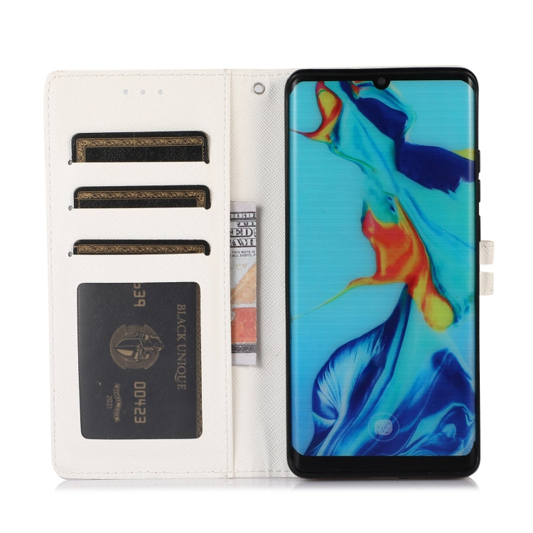 For Huawei P30 Pro Cross Texture Horizontal Flip Leather Phone Case