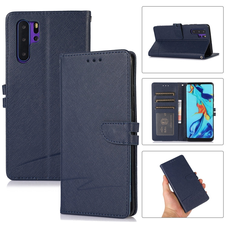 For Huawei P30 Pro Cross Texture Horizontal Flip Leather Phone Case