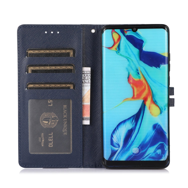 For Huawei P30 Pro Cross Texture Horizontal Flip Leather Phone Case