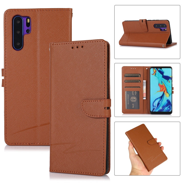 For Huawei P30 Pro Cross Texture Horizontal Flip Leather Phone Case