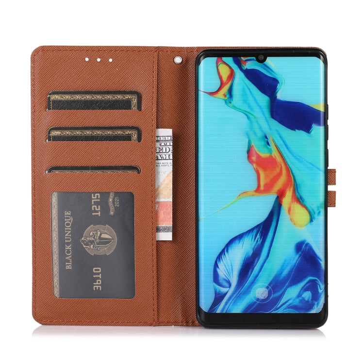 For Huawei P30 Pro Cross Texture Horizontal Flip Leather Phone Case