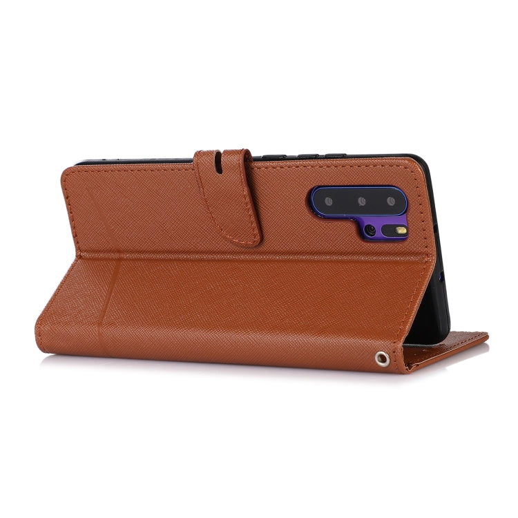 For Huawei P30 Pro Cross Texture Horizontal Flip Leather Phone Case