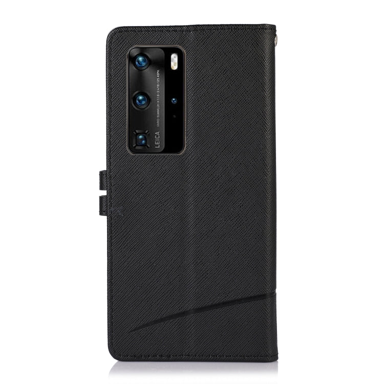 For Huawei P40 Pro Cross Texture Horizontal Flip Leather Phone Case