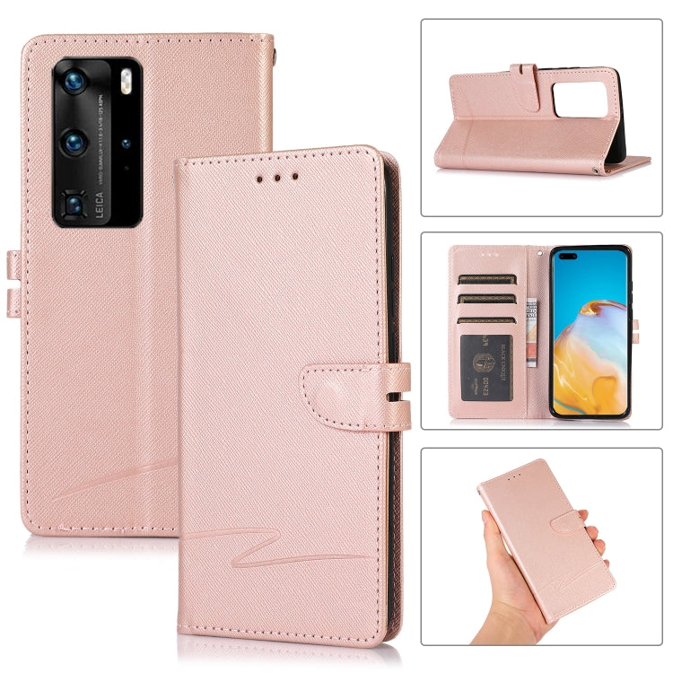 For Huawei P40 Pro Cross Texture Horizontal Flip Leather Phone Case