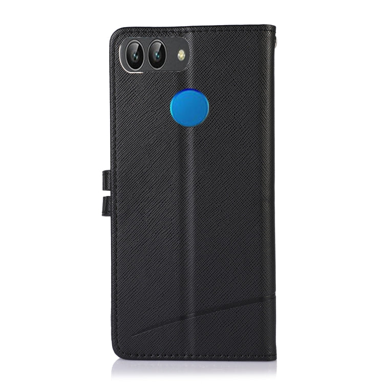 For Honor 9 Lite Cross Texture Horizontal Flip Leather Phone Case