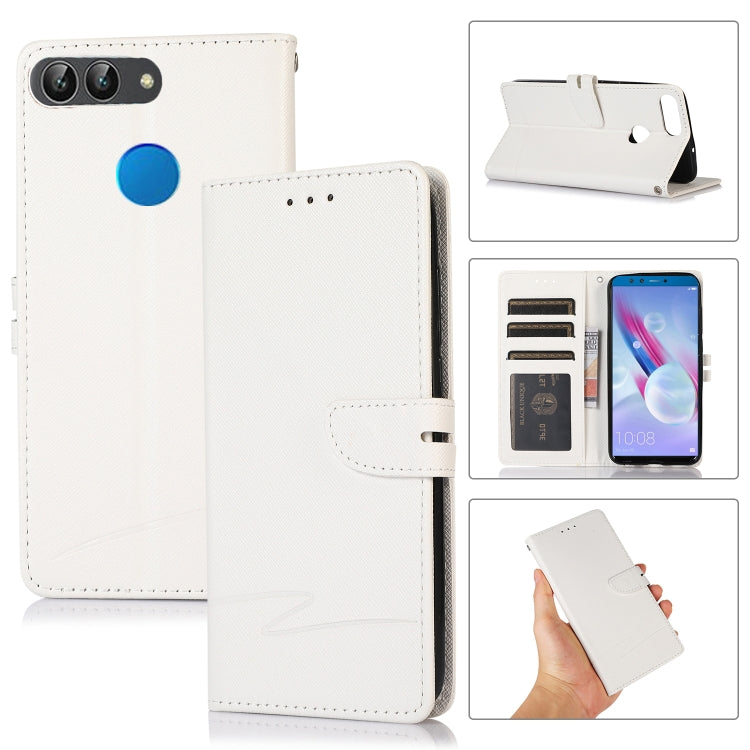 For Honor 9 Lite Cross Texture Horizontal Flip Leather Phone Case