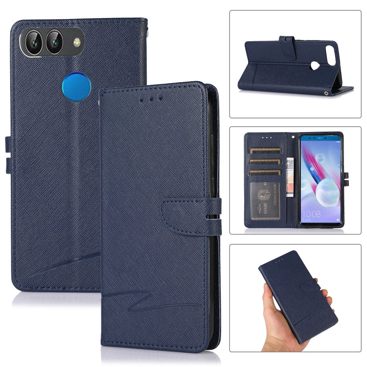 For Honor 9 Lite Cross Texture Horizontal Flip Leather Phone Case