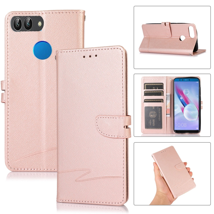 For Honor 9 Lite Cross Texture Horizontal Flip Leather Phone Case